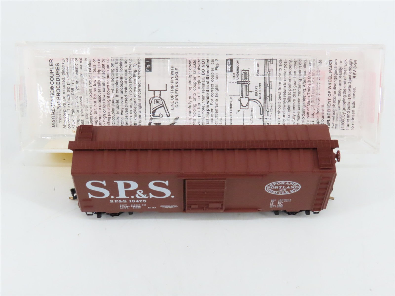N Scale Micro-Trains 20246 SP&S Spokane, Portland & Seattle 40' Box Car RTR
