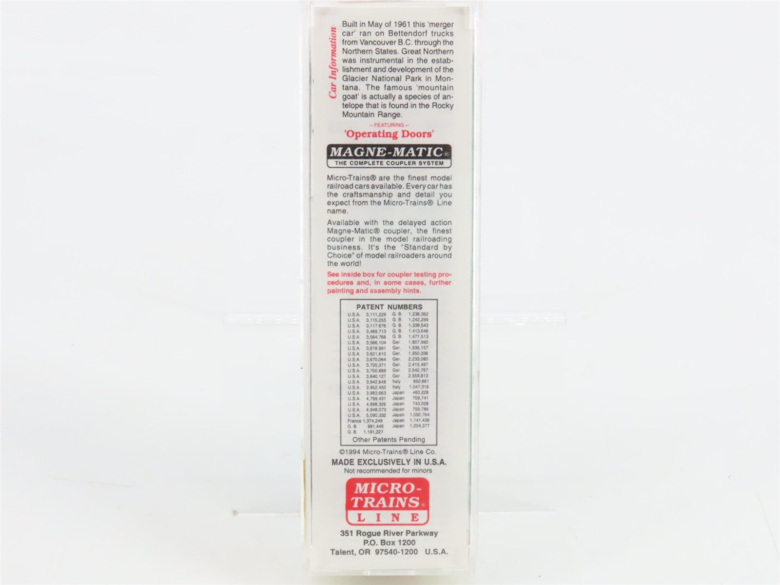N Scale Micro-Trains MTL 33120 GN Great Northern 