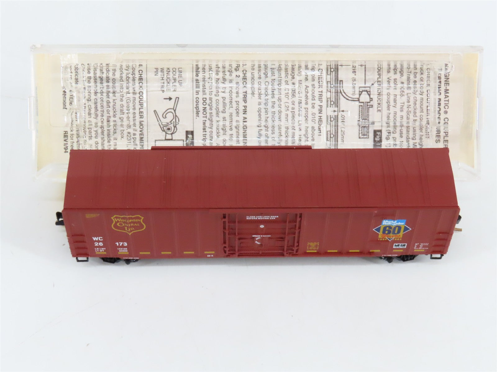 N Scale Micro-Trains 27210 WC Wisconsin Central 50' Rib Side Box Car 26173 RTR