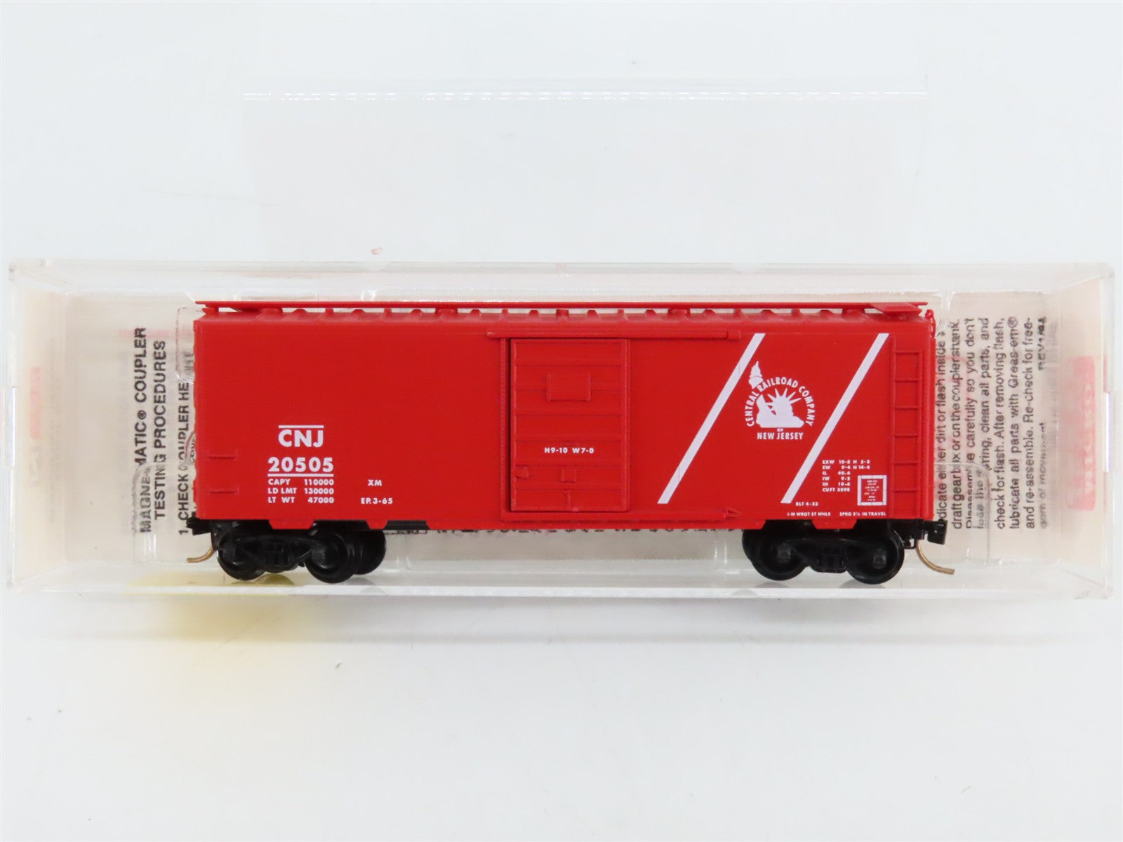 N Scale Micro-Trains 20196 CNJ Central Railroad of New Jersey 40' Box Car RTR