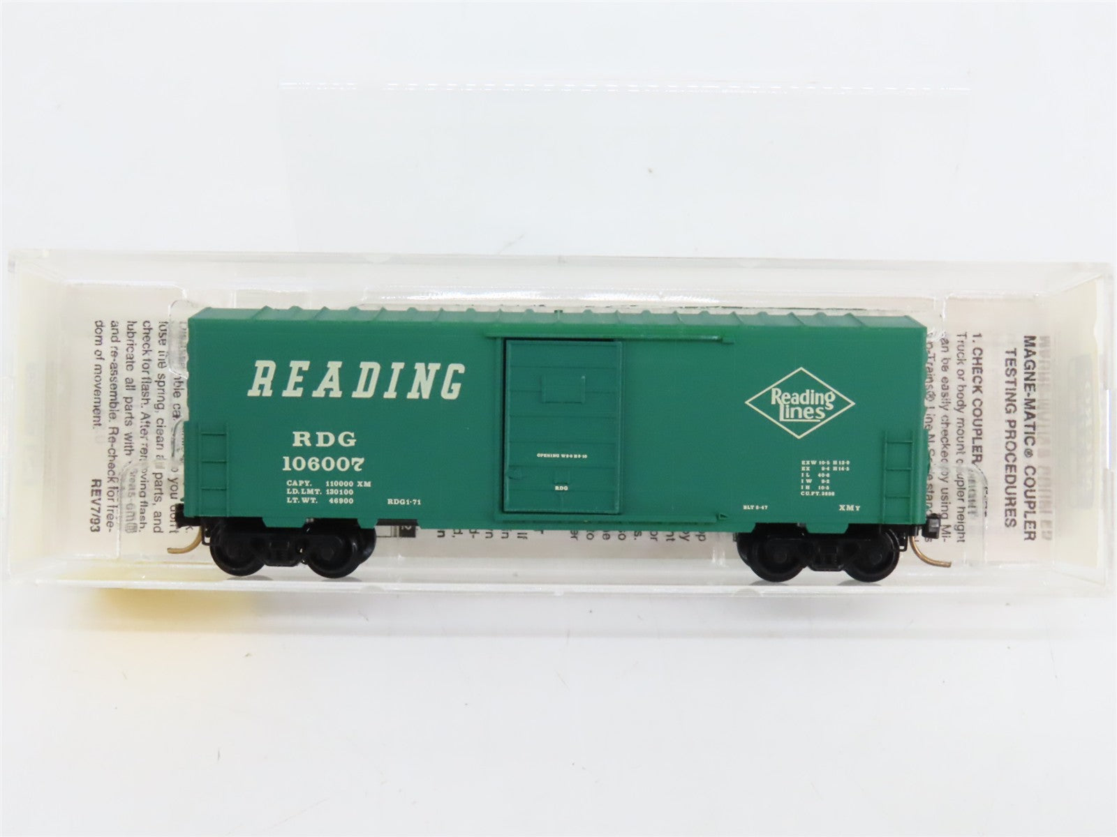 N Scale Micro-Trains 24230 RDG Reading 40' 40' Standard Box Car 106007 RTR
