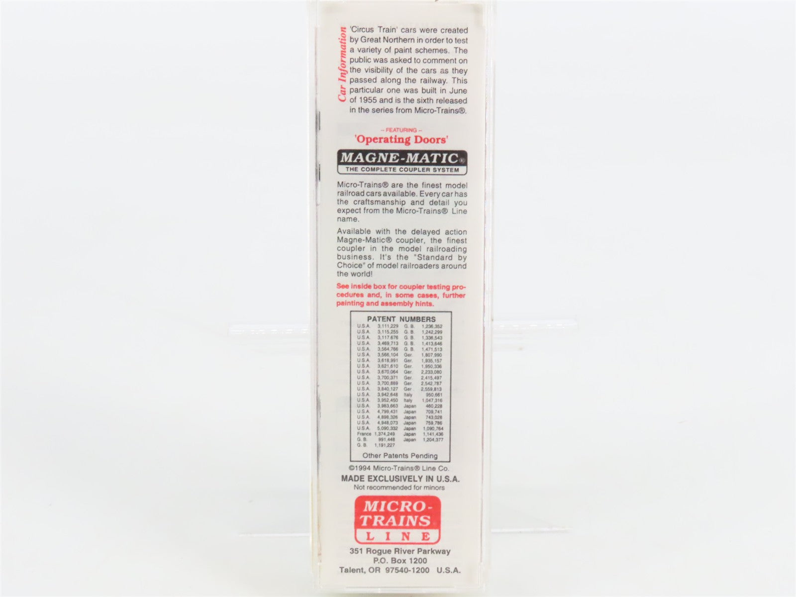 N Scale Micro-Trains 23210 GN Great Northern 40' Double Door Box Car 3484 RTR
