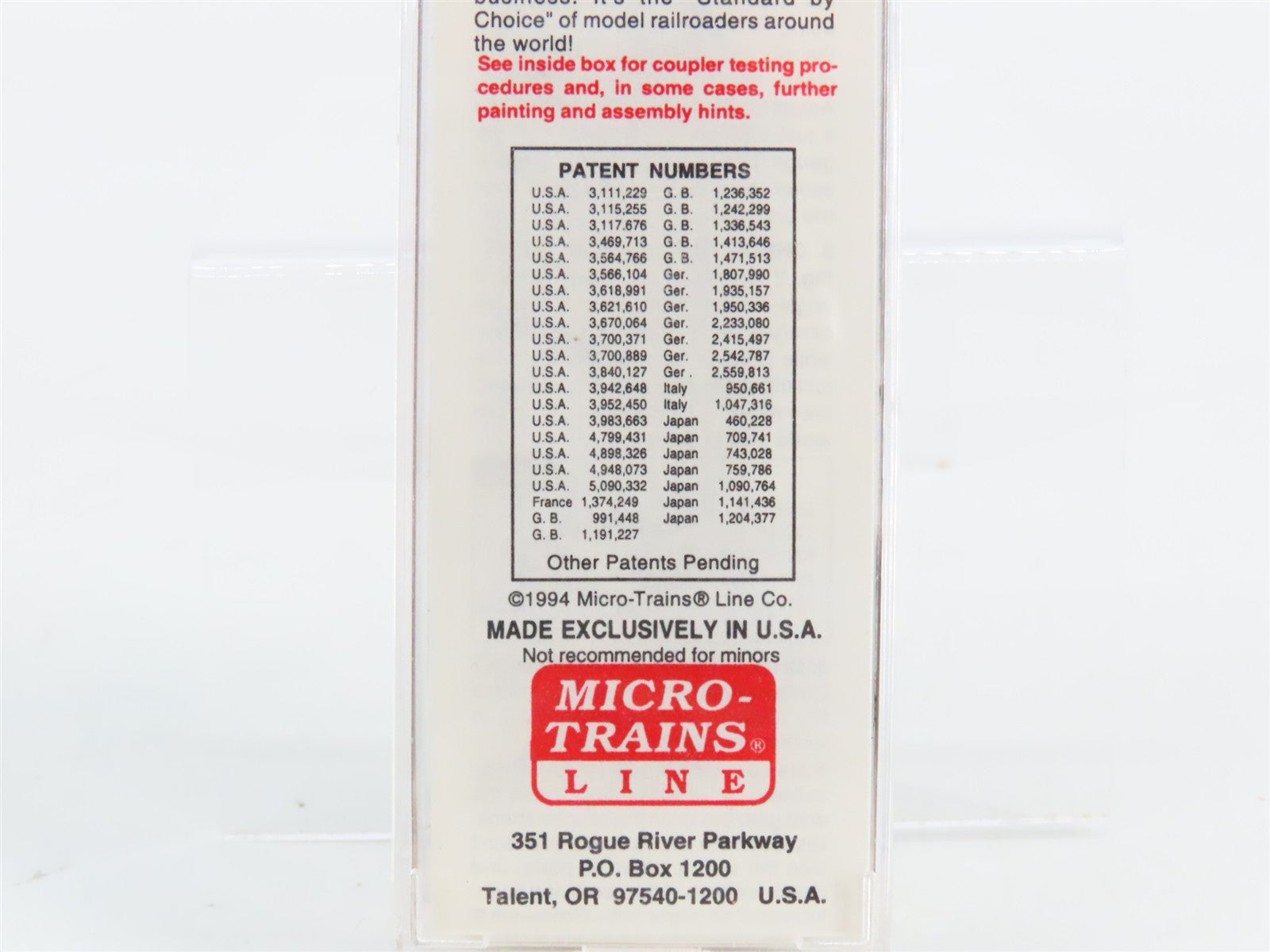N Scale Micro-Trains 27220 GTW Grand Trunk Western 50' Box Car 598093 RTR