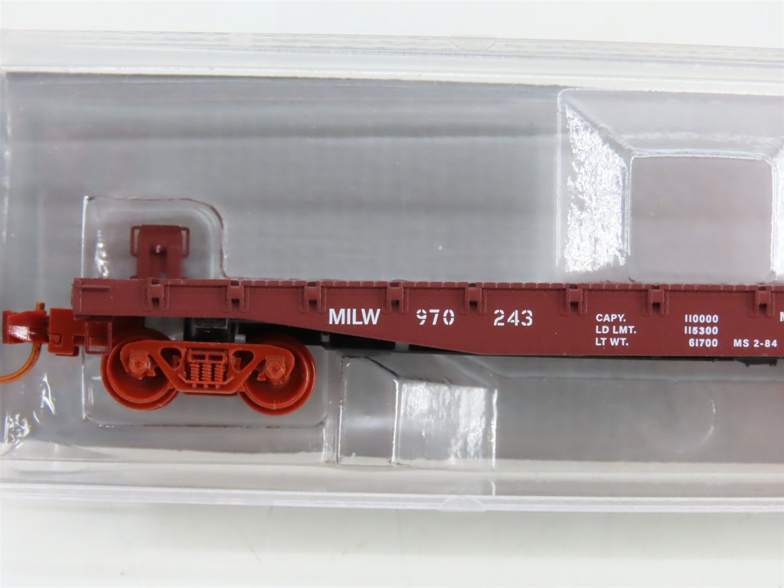 N Scale Micro-Trains NSE MTL 19-200 MILW Milwaukee Road 45' Flat Car #970243