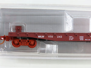 N Scale Micro-Trains NSE MTL 19-200 MILW Milwaukee Road 45' Flat Car #970243
