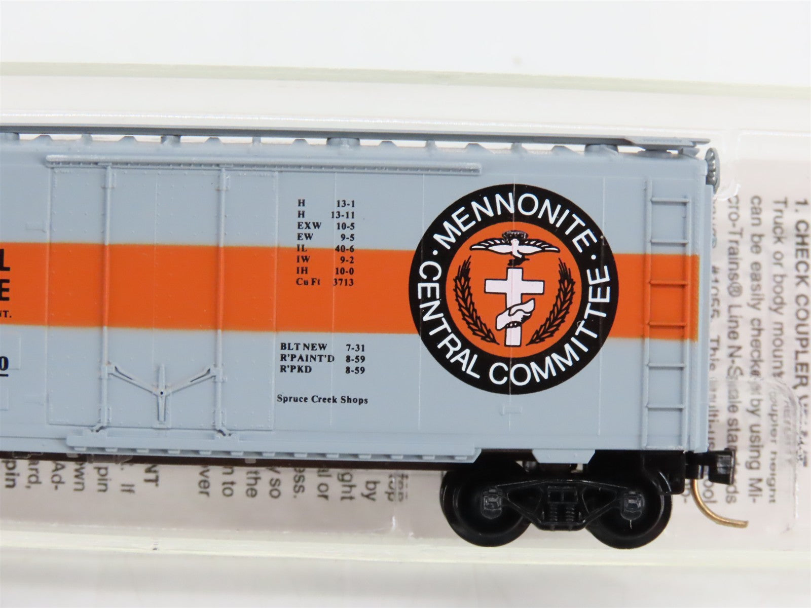 N Scale Micro-Trains MCCX Mennonite Central Committee 40' Box Car 146520 RTR