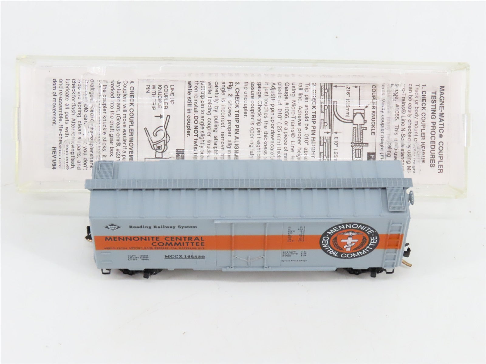N Scale Micro-Trains MCCX Mennonite Central Committee 40' Box Car 146520 RTR