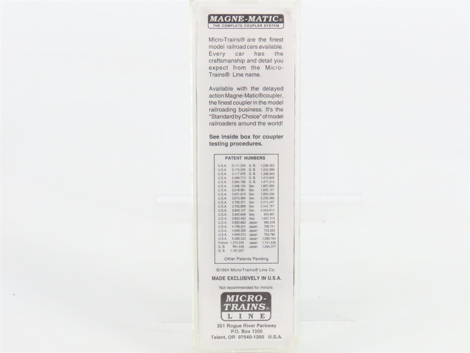 N Scale Micro-Trains MCCX Mennonite Central Committee 40' Box Car 146520 RTR