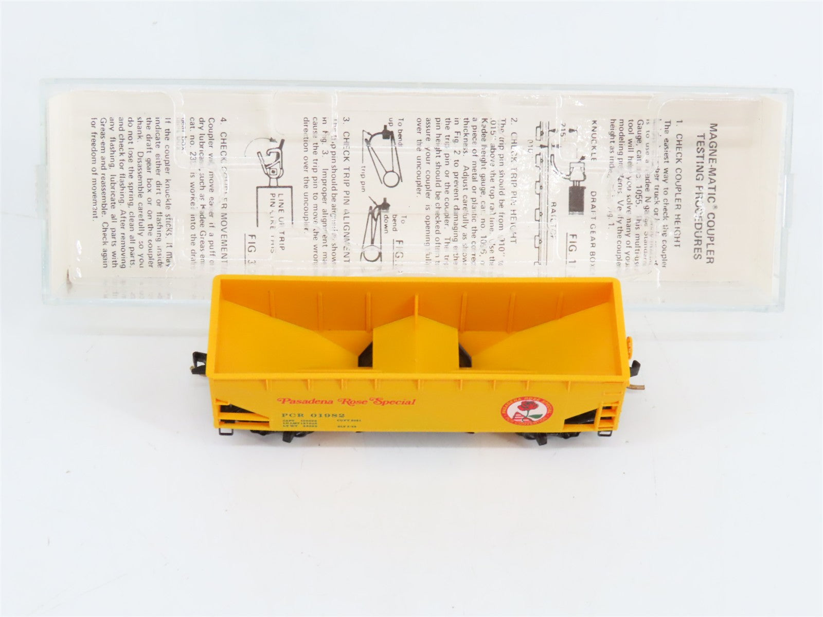 N Scale Micro-Trains PCR Pasadena Rose Special 2-Bay Hopper 01982 RTR