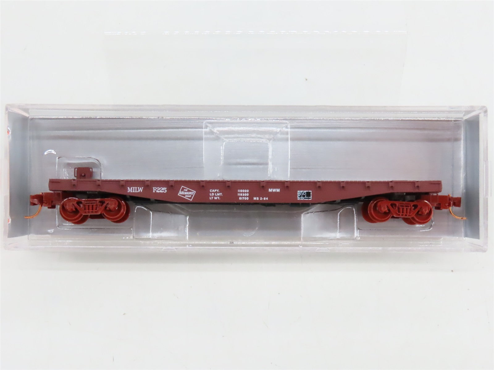 N Scale Micro-Trains NSE MTL 19-202 MILW Milwaukee Road 45' Flat Car #F225 RTR