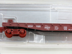 N Scale Micro-Trains NSE MTL 19-202 MILW Milwaukee Road 45' Flat Car #F225 RTR