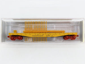 N Scale Micro-Trains NSEMTL11-79 Pennsylvania 50' Flat Car with Load of Rail RTR