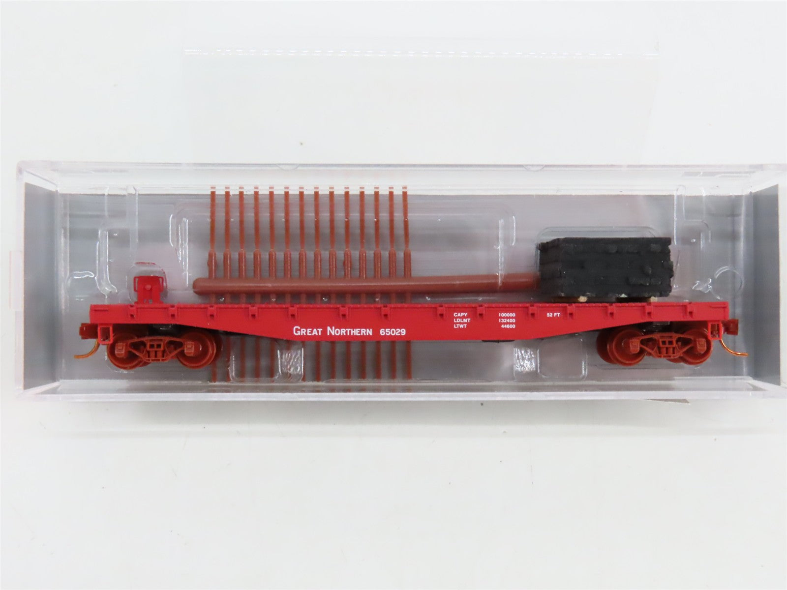 N Scale Micro-Trains NSE MTL 12-29 GN Great Northern 50' Flat Car 65029 w/ Load
