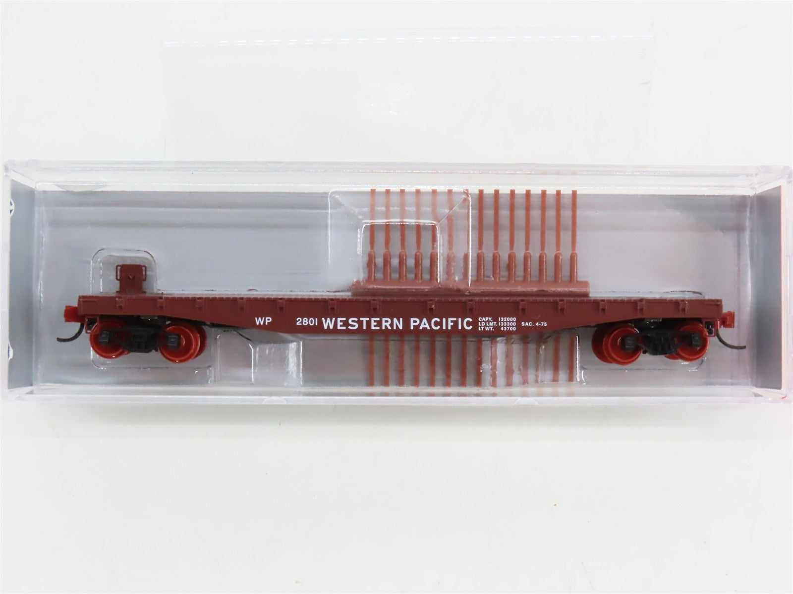 N Scale Micro-Trains 04591093 WP Western Pacific 50' Flat Car 2801 RTR
