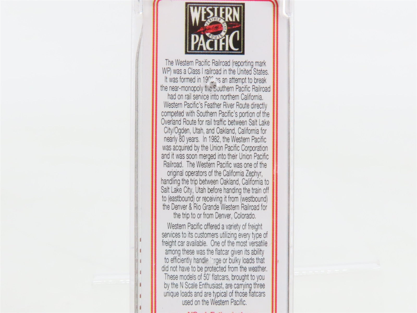 N Scale Micro-Trains 04591093 WP Western Pacific 50' Flat Car 2801 RTR
