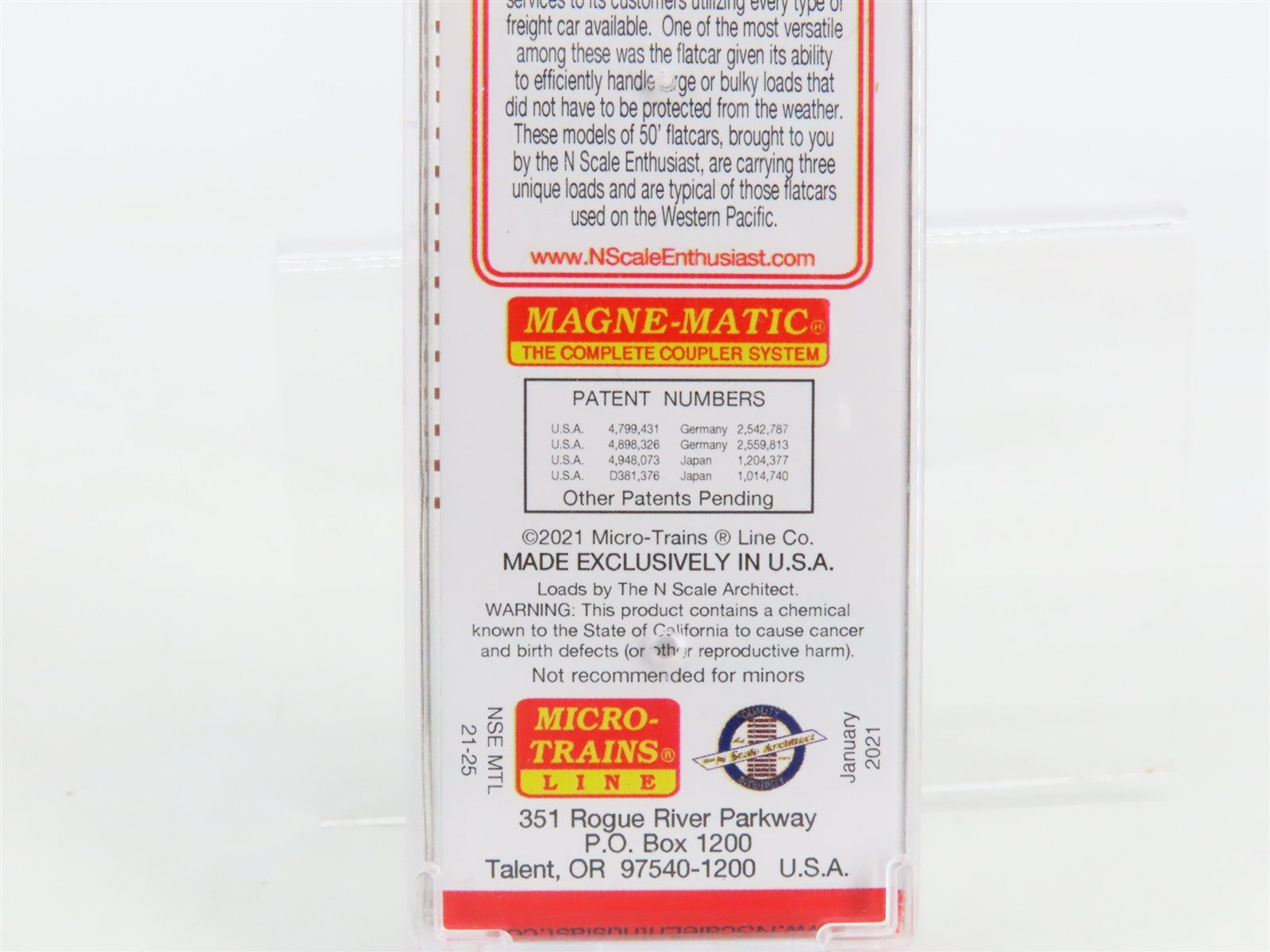 N Scale Micro-Trains 04591093 WP Western Pacific 50' Flat Car 2801 RTR
