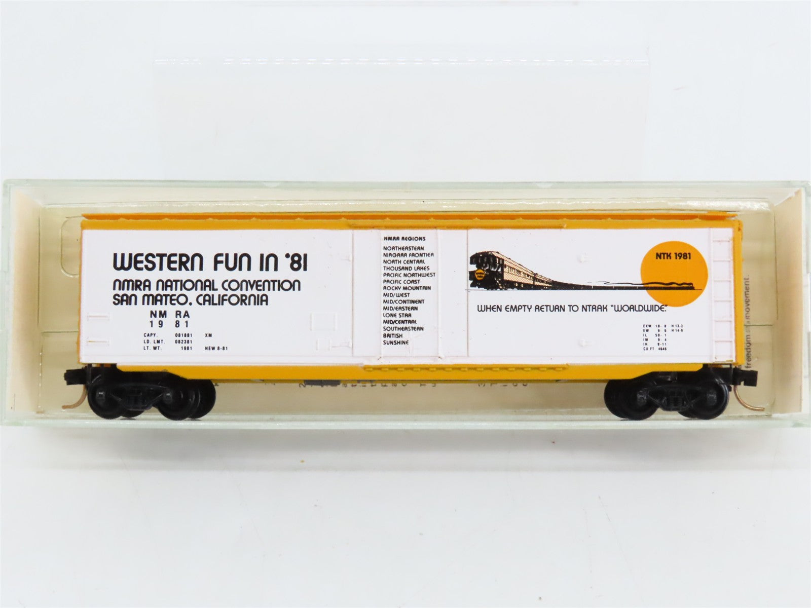 N Scale Micro-Trains NMRA National Convention 50' 50' Standard Box Car 1981 RTR