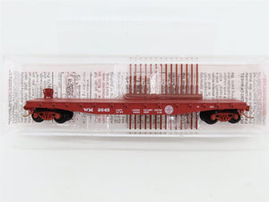 N Scale Micro-Trains MTL 45160 WM Western Maryland 50' Flat Car 2645 RTR
