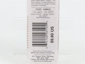 N Scale Micro-Trains MTL 45160 WM Western Maryland 50' Flat Car 2645 RTR