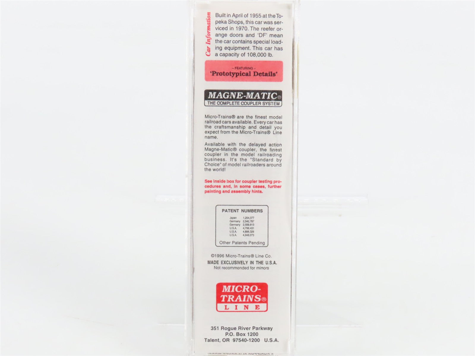 N Scale Micro-Trains MTL 32050/3 SFRB Santa Fe 50' Plug Door Box Car 6172 RTR