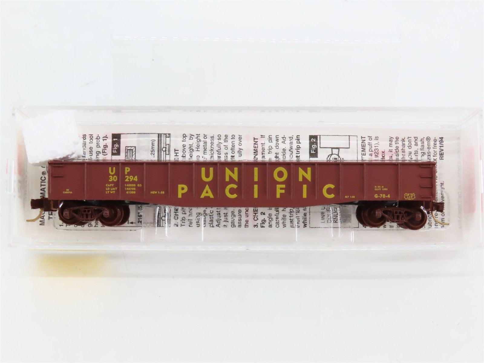 N Micro-Trains MTL 46350 UP Union Pacific 50' Fishbelly Side Gondola #30294