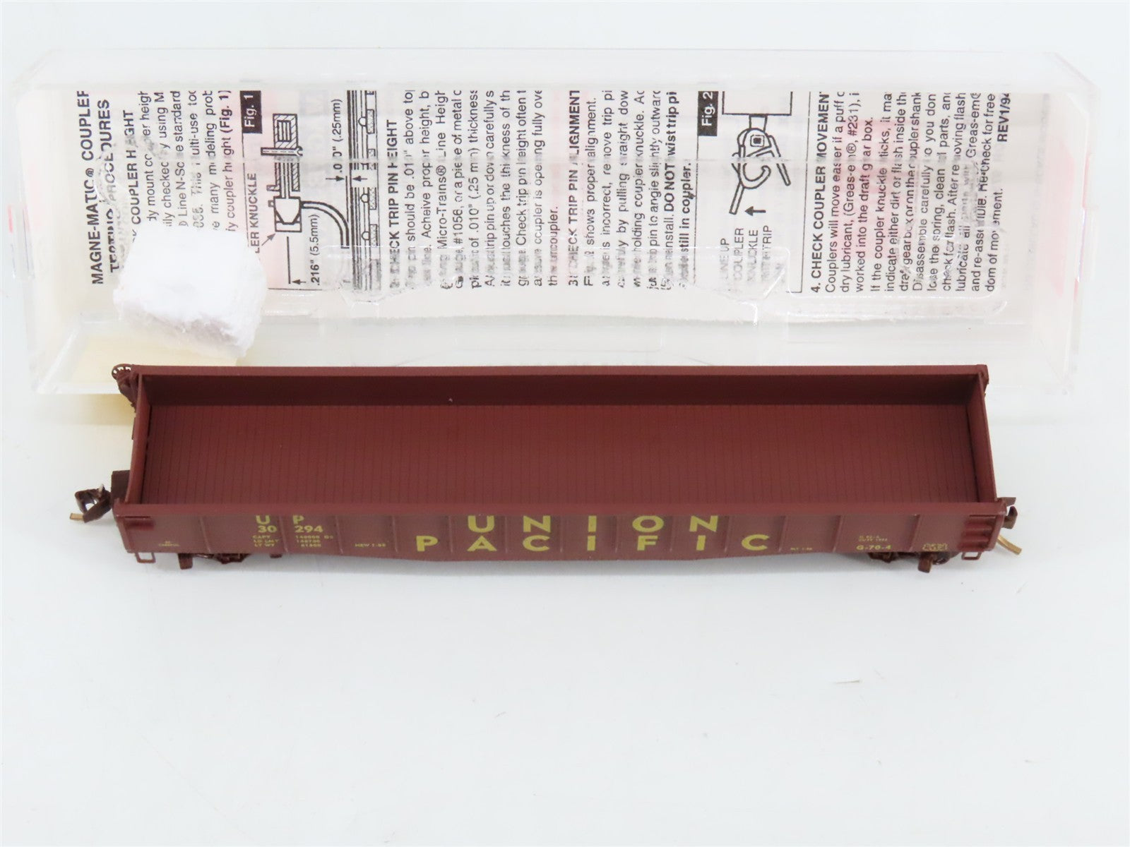N Micro-Trains MTL 46350 UP Union Pacific 50' Fishbelly Side Gondola #30294