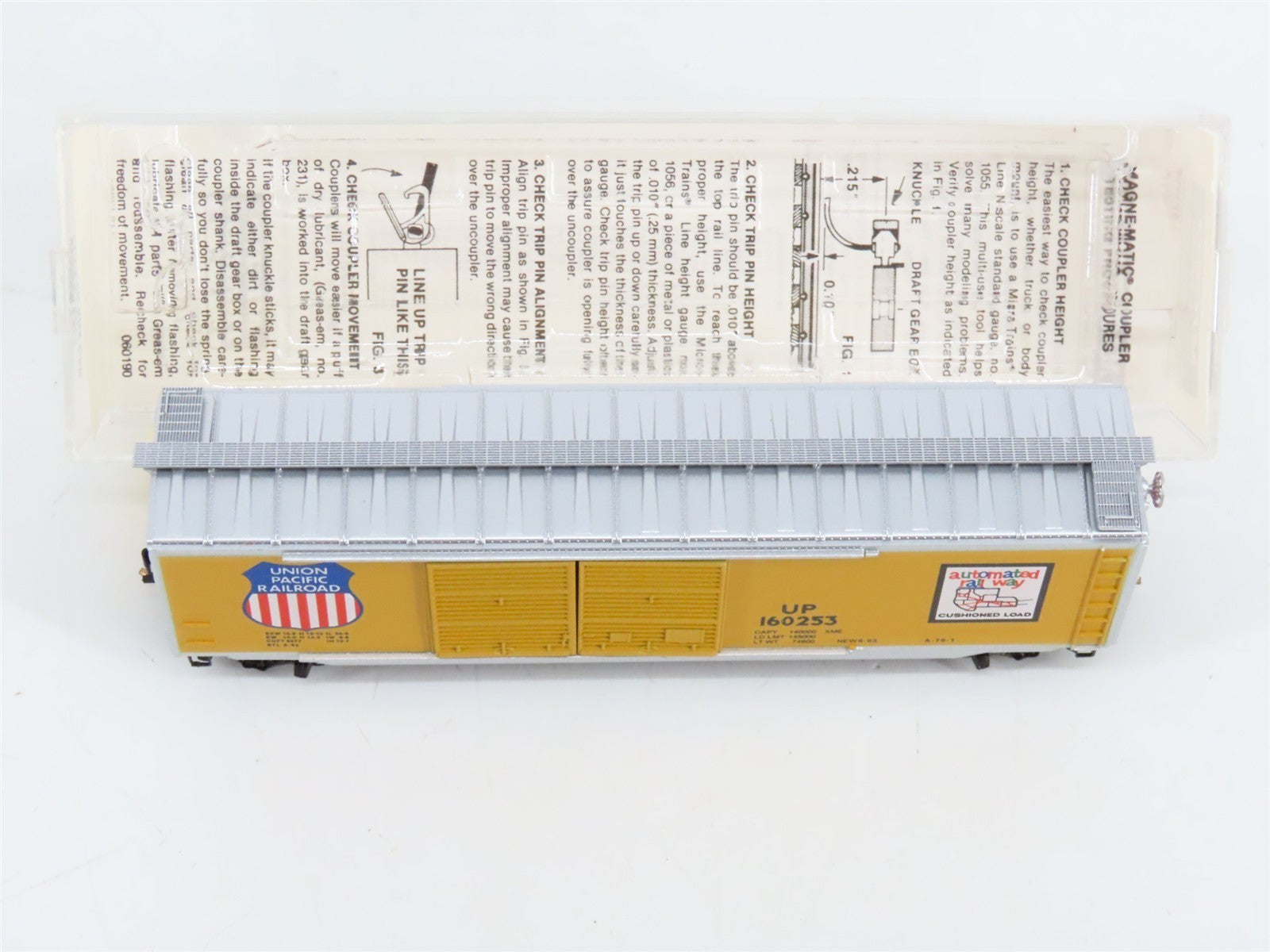 N Scale Micro-Trains MTL 34090 UP Union Pacific 50' Double Door Box Car #160253