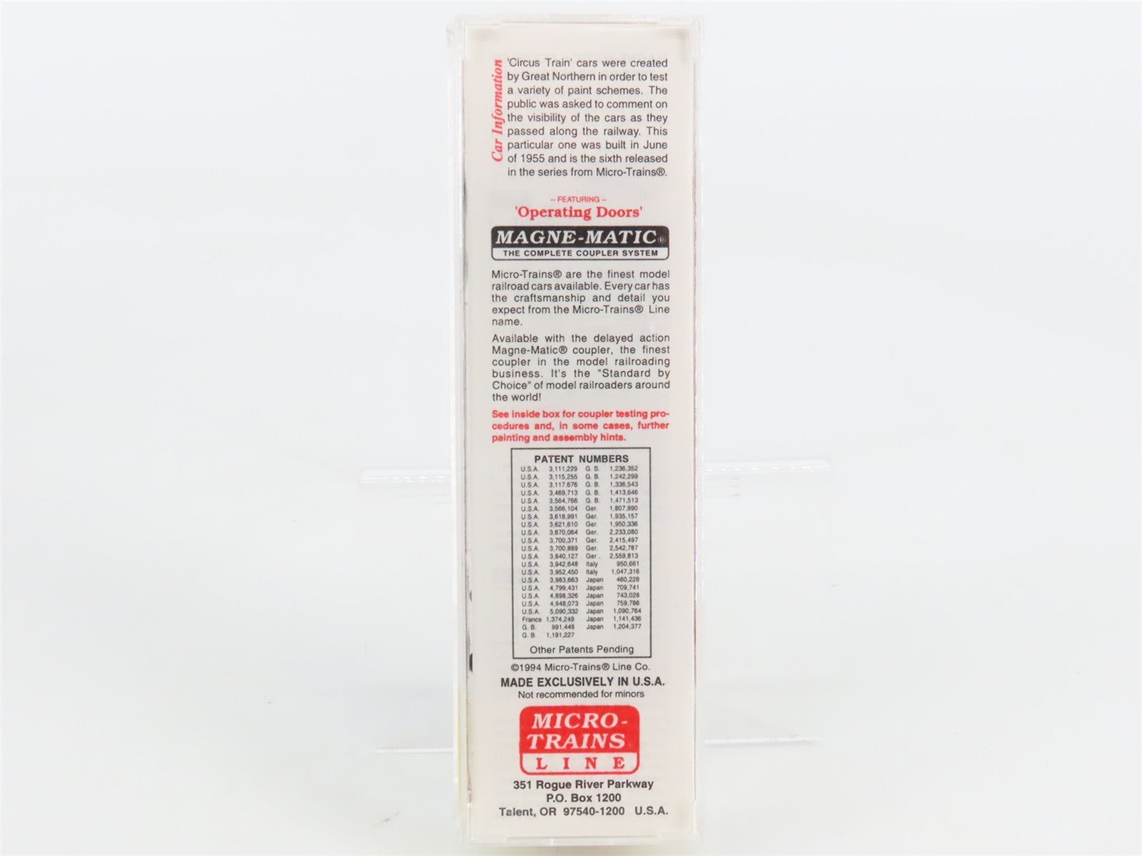 N Scale Micro-Trains MTL 23210 GN Great Northern 40' Box Car 3484 RTR