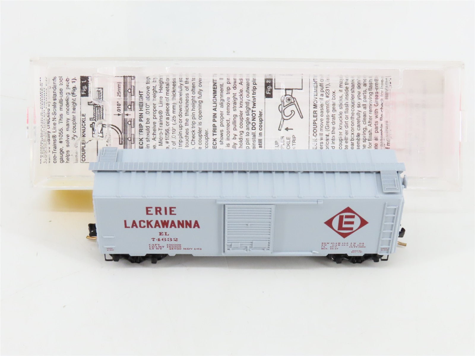 N Scale Micro-Trains MTL 20360 EL Erie Lackawanna 40' Box Car 74632 RTR
