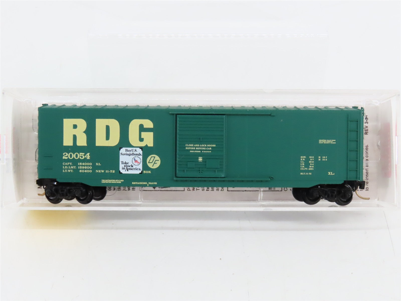 N Scale Micro-Trains MTL 77020 RDG Reading 50' Box Car 20054 RTR