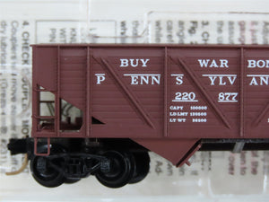 N Scale Micro-Trains MTL 57100 PRR Pennsylvania 33' 2-Bay Hopper 220877 RTR