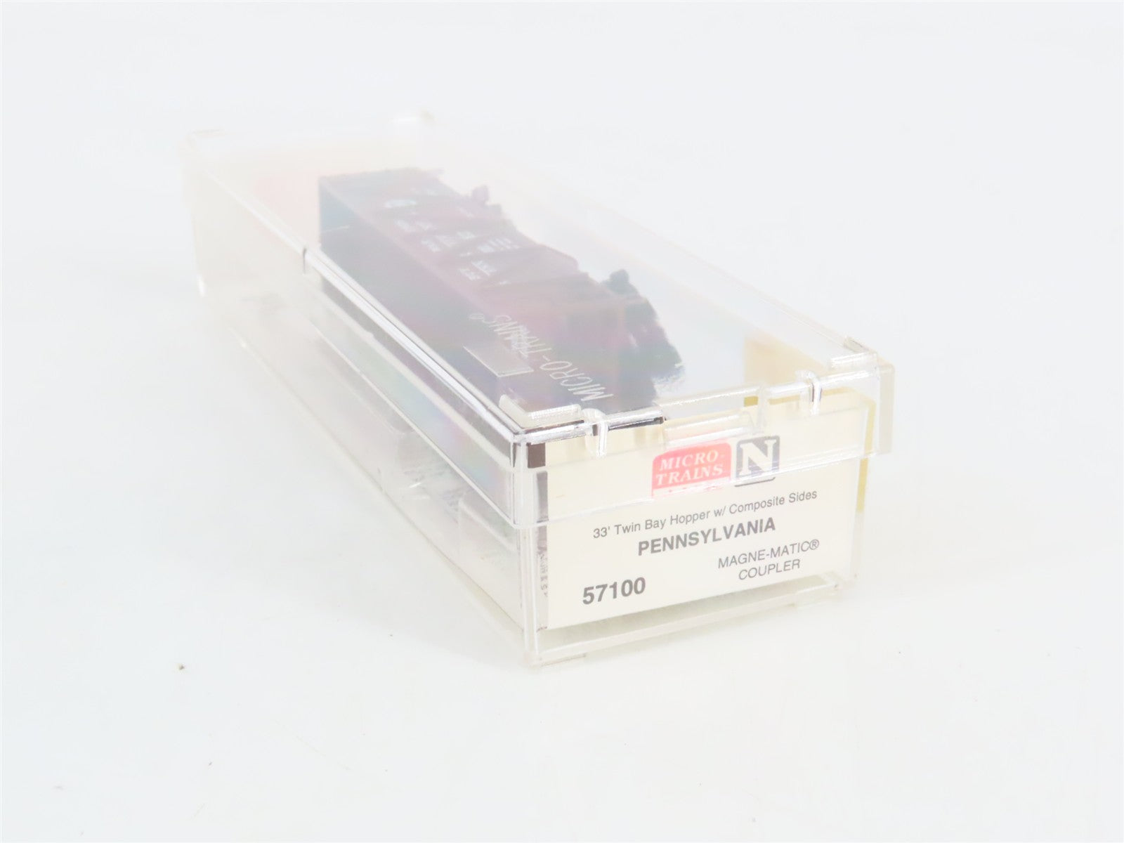 N Scale Micro-Trains MTL 57100 PRR Pennsylvania 33' 2-Bay Hopper 220877 RTR