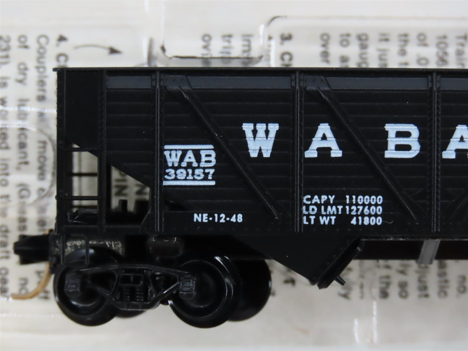 N Scale Micro-Trains MTL 57060 WAB Wabash 33' 2-Bay Hopper 39157 RTR
