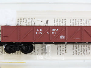 N Scale Micro-Trains MTL 60020 CB&Q Burlington Route 50' Gondola #195451