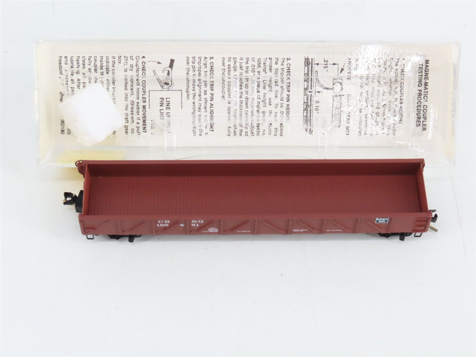 N Scale Micro-Trains MTL 60020 CB&Q Burlington Route 50' Gondola #195451