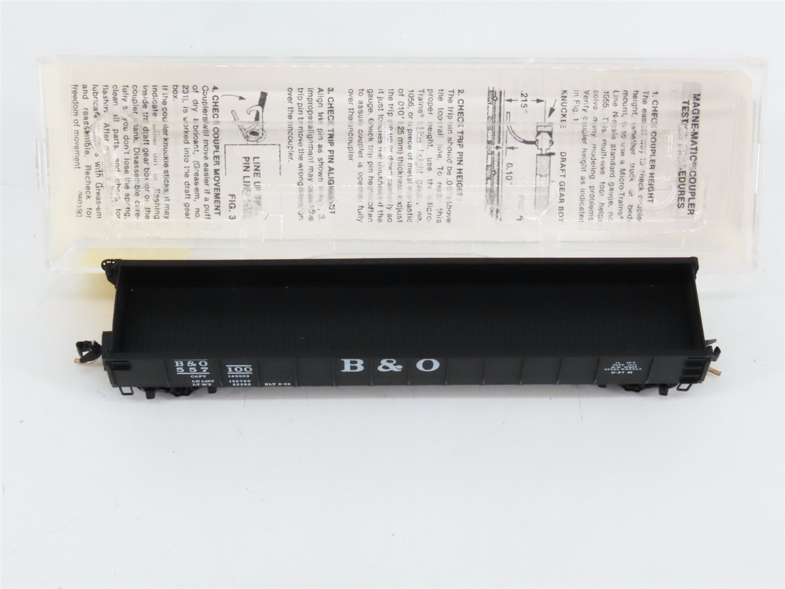 N Scale Micro-Trains MTL 48020 B&O Baltimore & Ohio 50' Gondola 557100 RTR