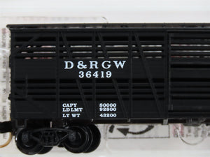 N Scale Micro-Trains MTL 35090 Denver & Rio Grande Western Stock/Cattle Car RTR