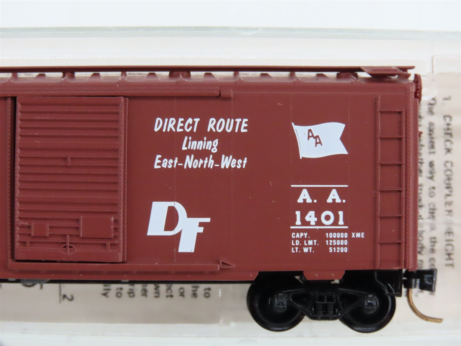 N Scale Micro-Trains MTL 20690 AA Ann Arbor 40' Single Door Box Car 1401 RTR