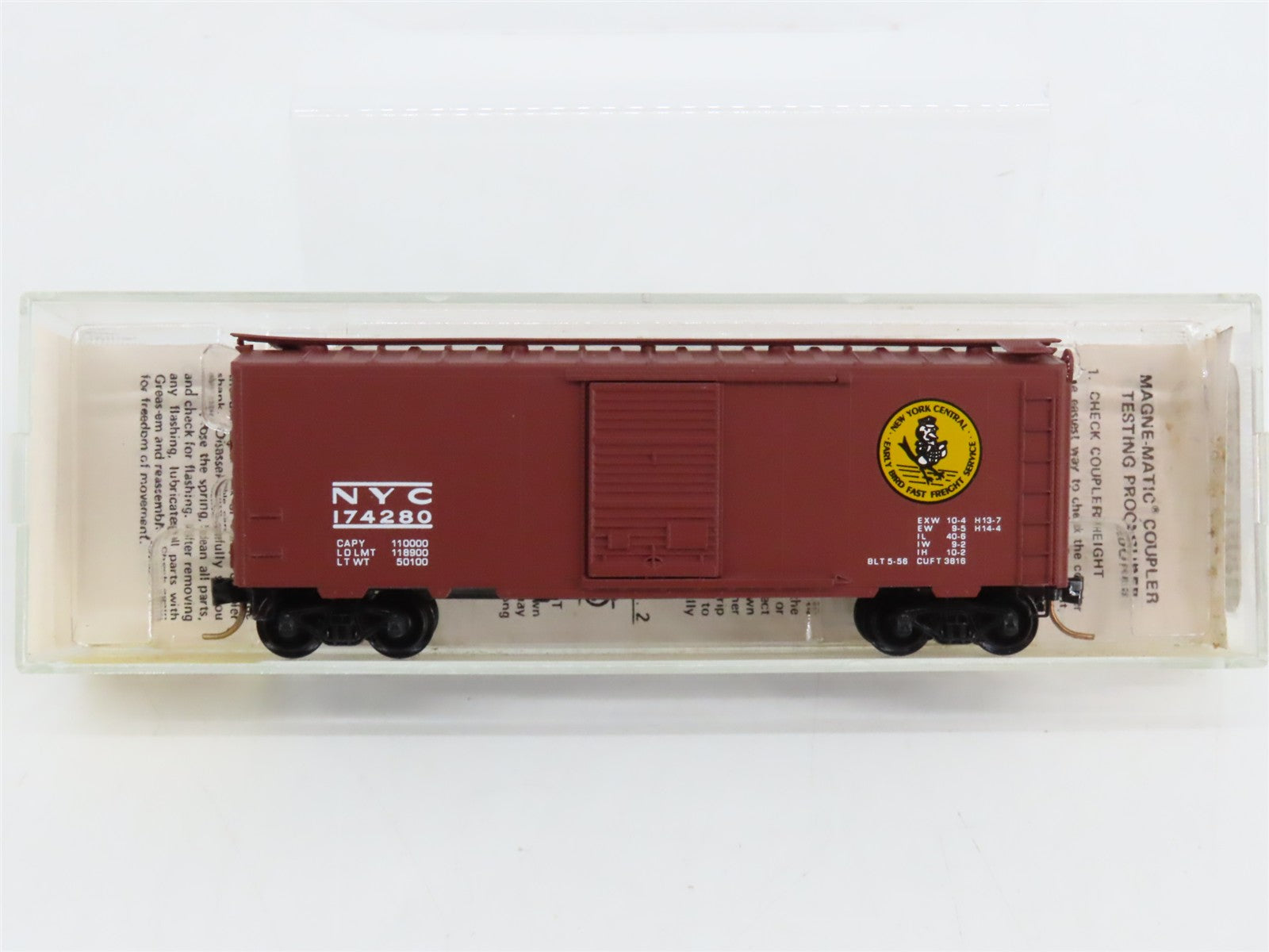 N Scale Micro-Trains MTL 20380 NYC New York Central 40' Box Car 174280 RTR