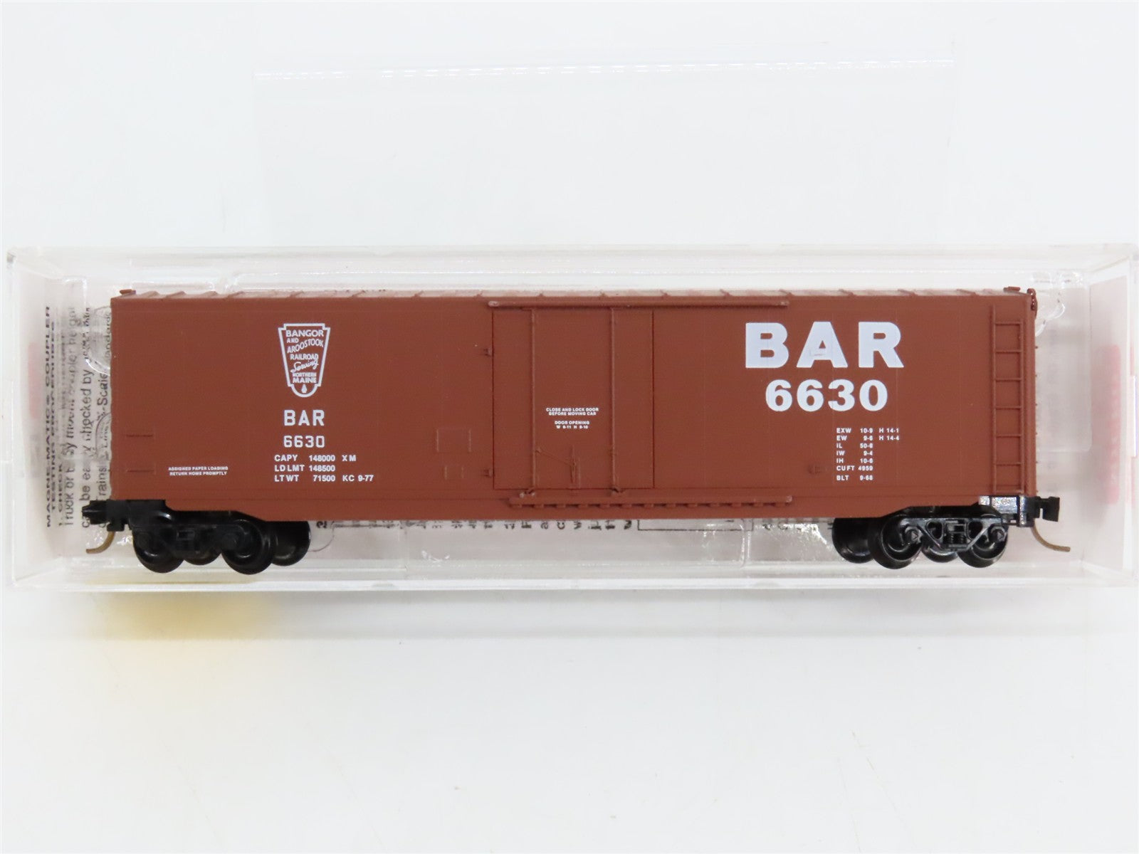 N Scale Micro-Trains MTL 38140 BAR Bangor & Aroostook 50' Box Car 6630 RTR
