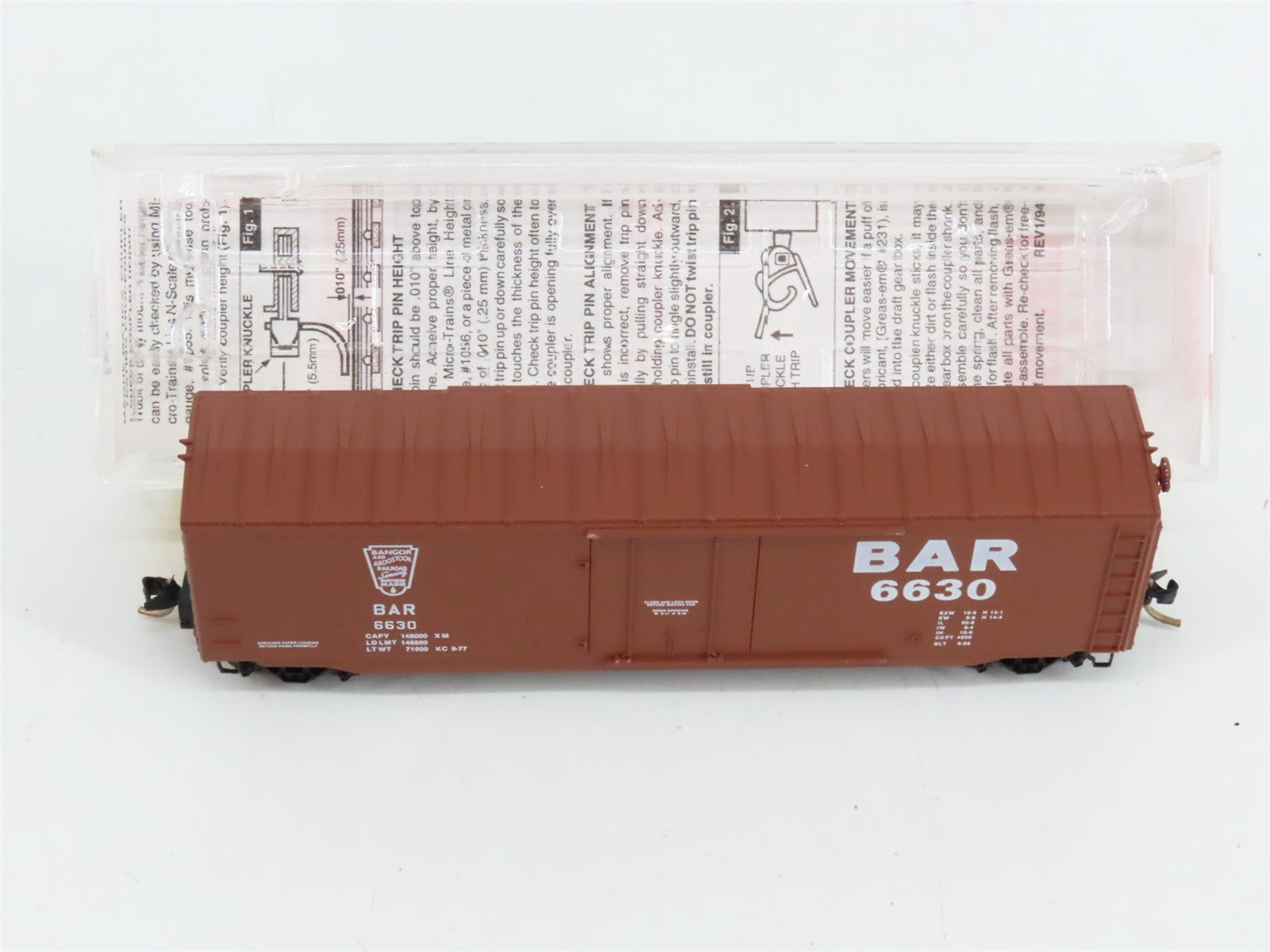 N Scale Micro-Trains MTL 38140 BAR Bangor & Aroostook 50' Box Car 6630 RTR