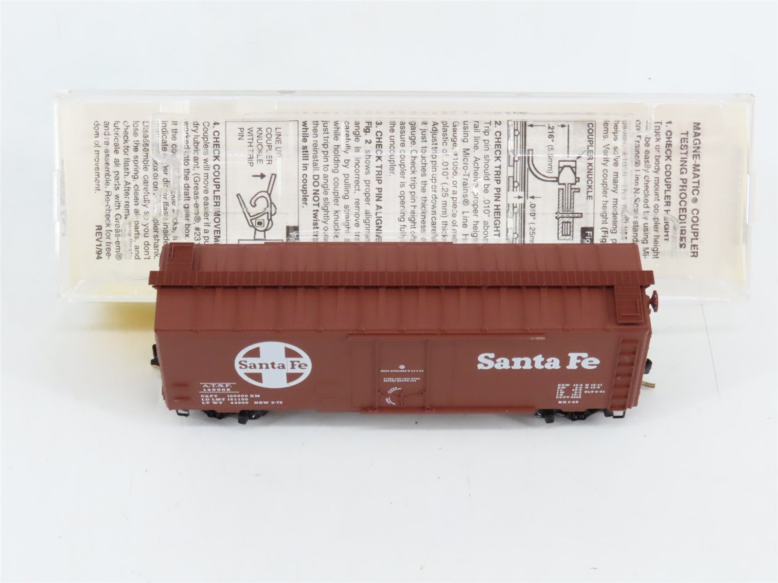 N Scale Micro-Trains MTL 21110 ATSF Santa Fe 40' Box Car 149968 RTR