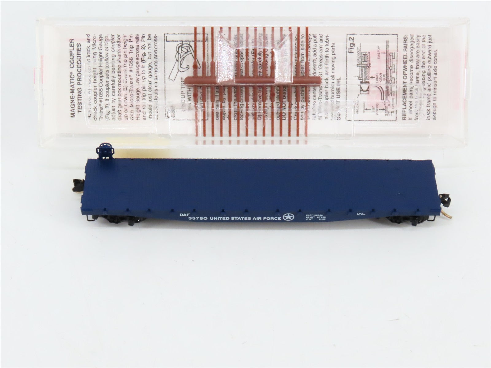 N Scale Micro-Trains MTL 45190 DAF U.S. Air Force 50' Flat Car 35780 RTR