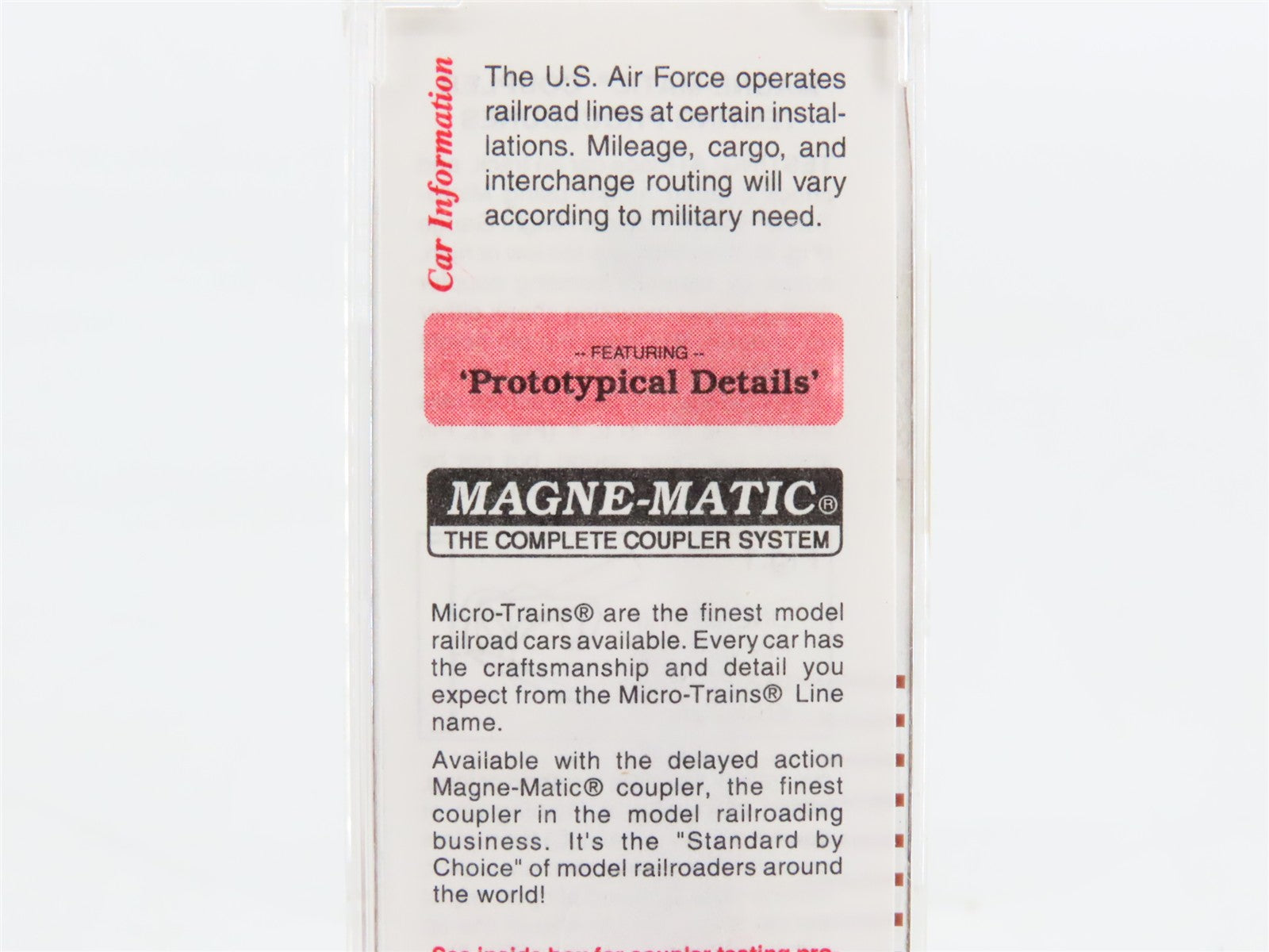 N Scale Micro-Trains MTL 45190 DAF U.S. Air Force 50' Flat Car 35780 RTR