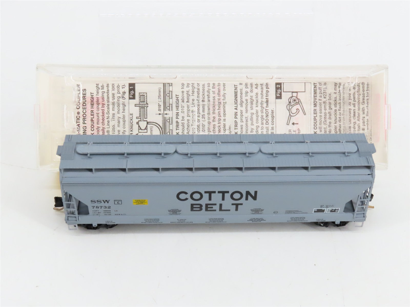 N Scale Micro-Trains MTL 94010 SSW Cotton Belt 3-Bay Covered Hopper 78732 RTR