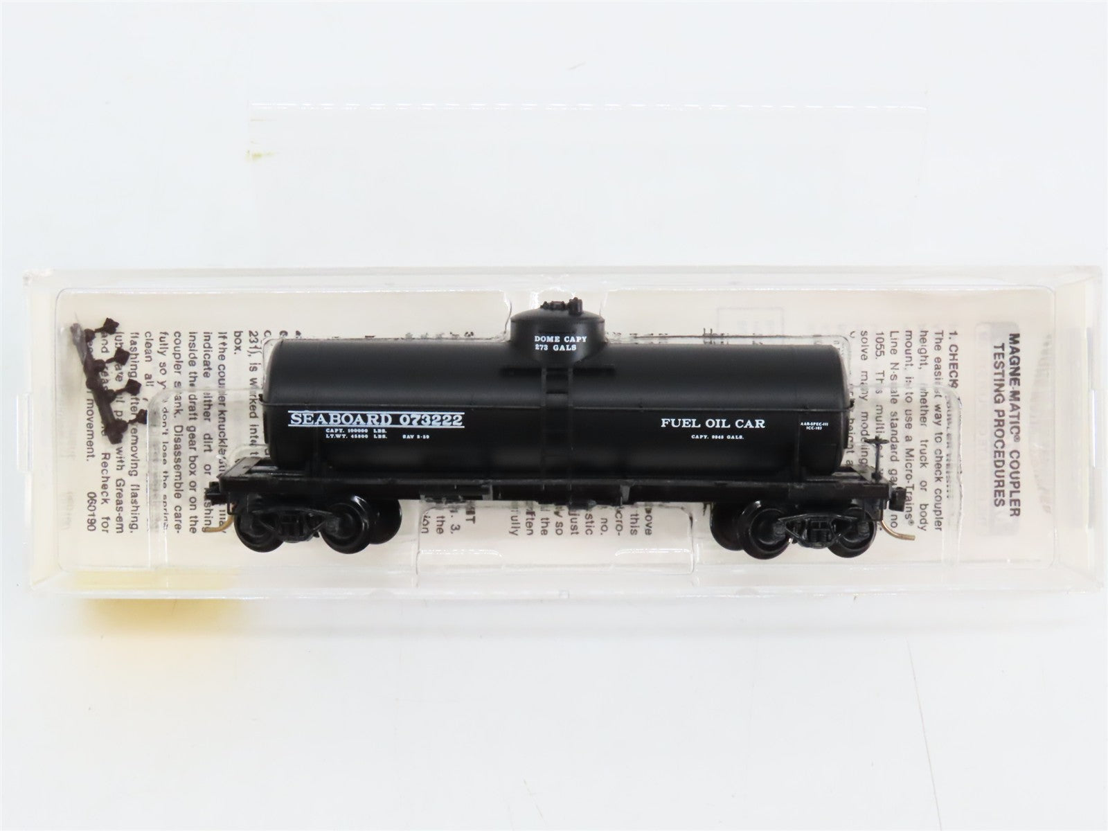 N Scale Micro-Trains MTL 65360 Seaboard 39' Single Dome Tank Car 073222 RTR