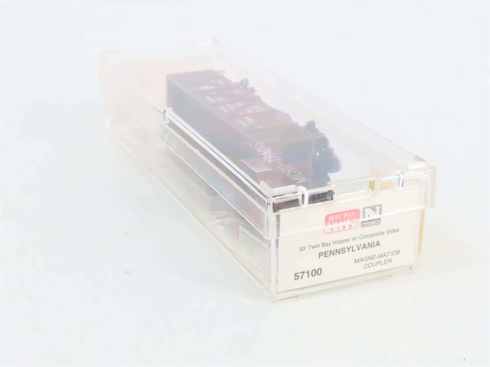 N Scale Micro-Trains MTL 57100 PRR Pennsylvania 33' 2-Bay Hopper 220877 RTR