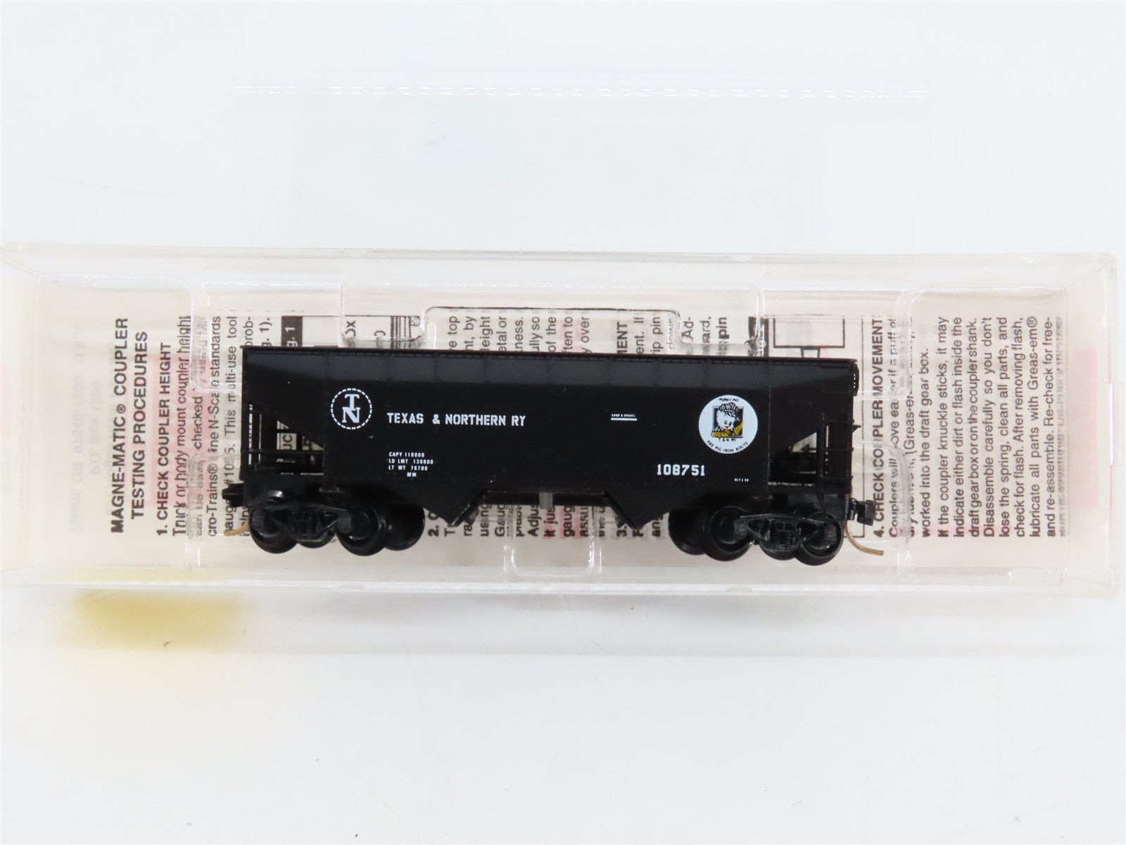 N Scale Micro-Trains MTL 55350 TN Texas & Northern 33' 2-Bay Hopper 108751 RTR
