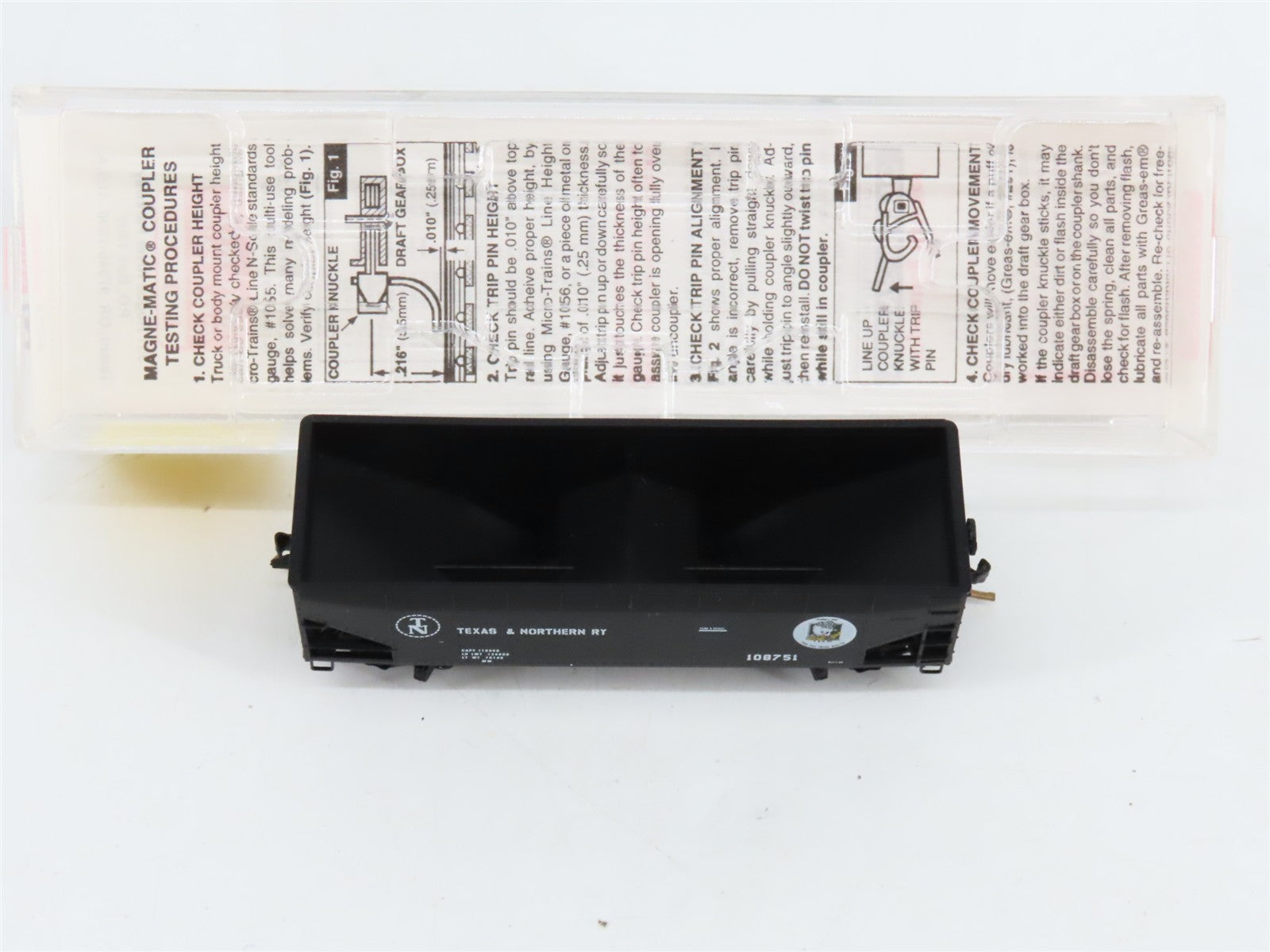 N Scale Micro-Trains MTL 55350 TN Texas & Northern 33' 2-Bay Hopper 108751 RTR