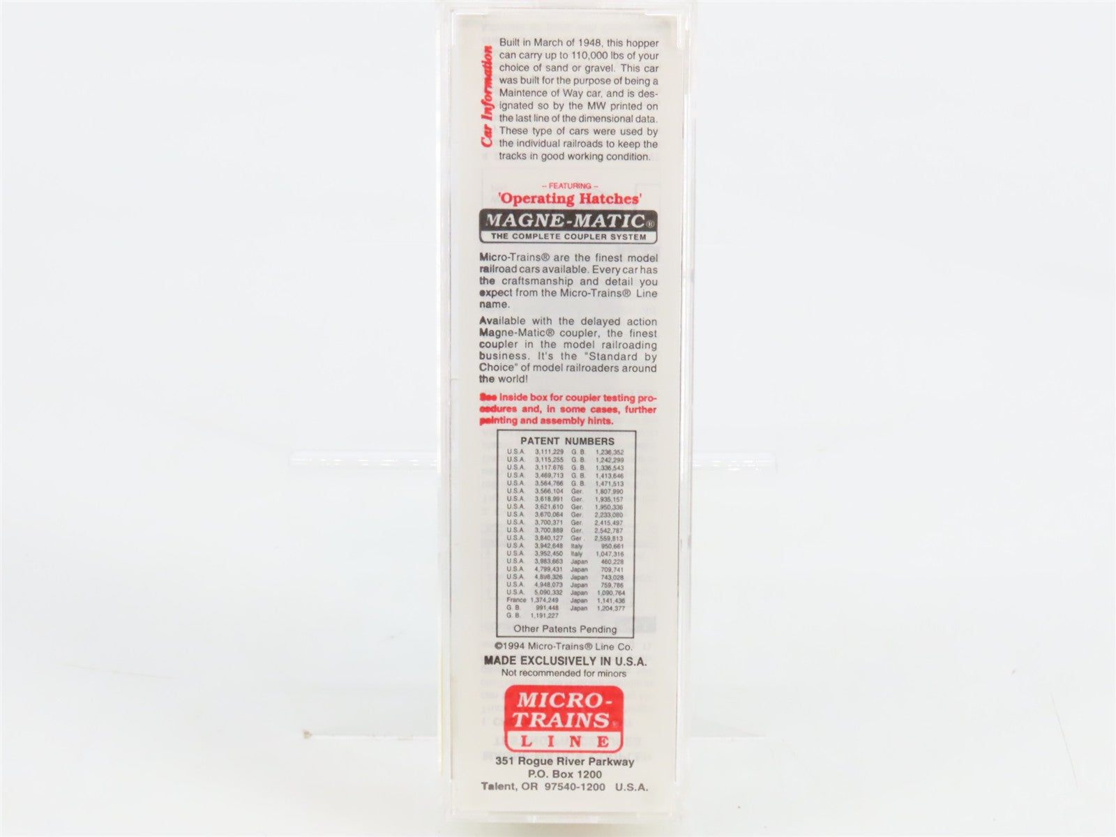 N Scale Micro-Trains MTL 55350 TN Texas & Northern 33' 2-Bay Hopper 108751 RTR